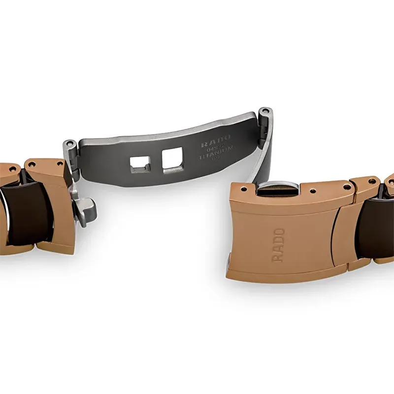 Rado Centrix Brown Dial Two-tone 12 Diamonds Men's Watch- R30554724